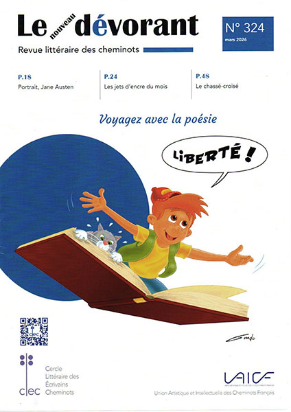 dessin d'un garçon les bras en l'air volant sur un livre aouvert